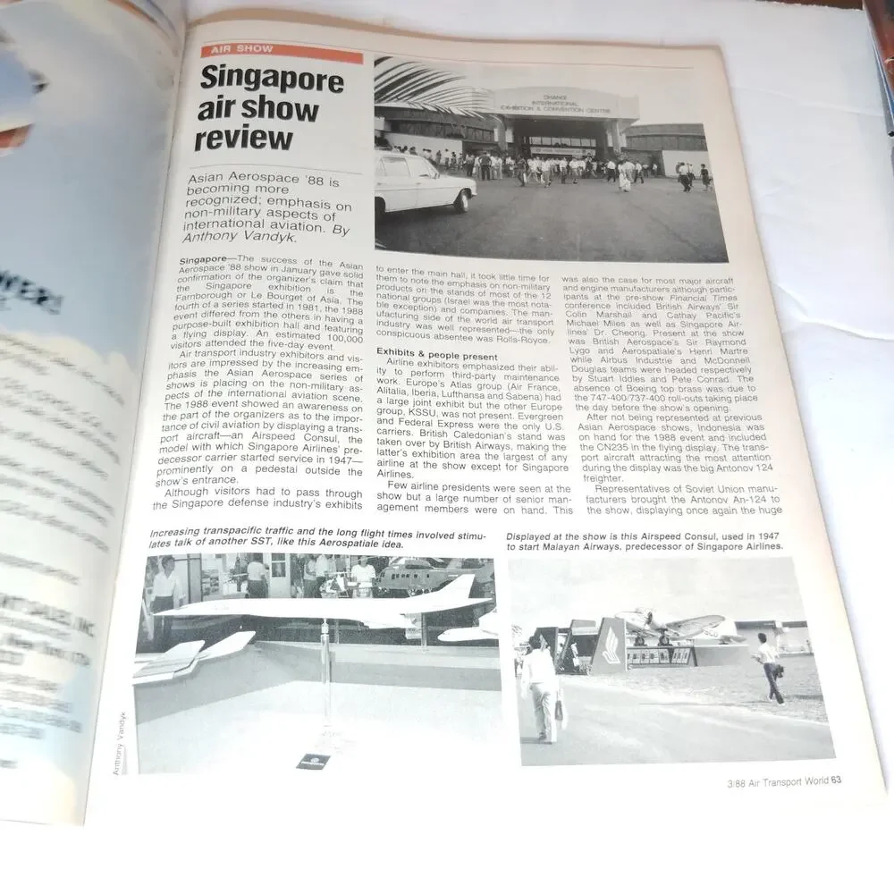 Air Transport World Magazine - March 1988 - Engine Report - Vintage Aviation